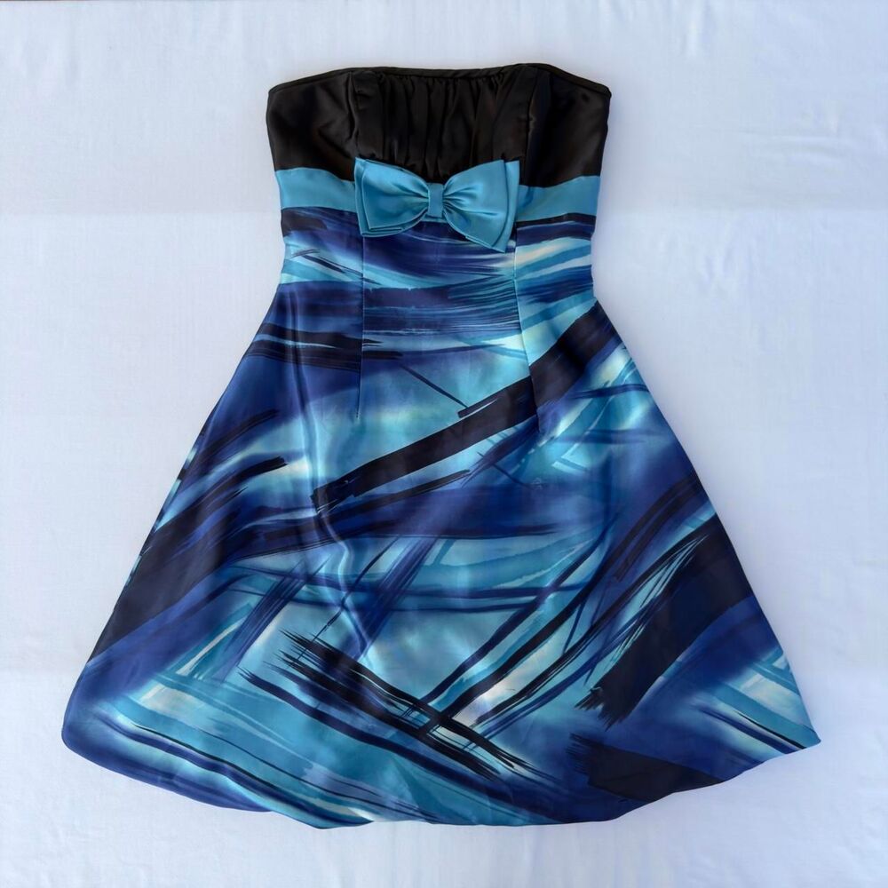 Vintage Jessica McClintock for Gunne Sax Strapless Bow Dress – Size 3